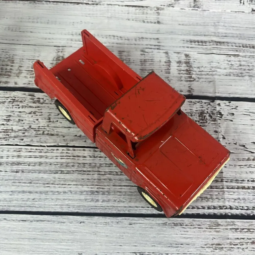 Vintage 1950'S 60’s Structo Red Pressed Steal Plastic Toy Pickup Truck